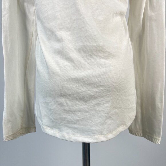 NWOT Johnny Was Embroidered Floral Long Sleeves Tee T-Shirt Size S White - Picture 7 of 12